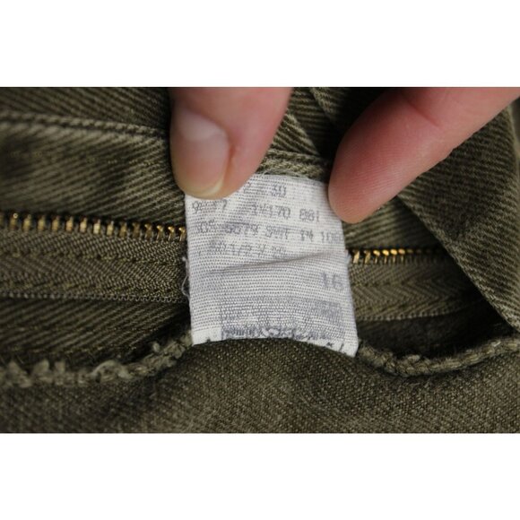 Lee Riveted 90s retro high‎ waist tapered leg denim mom jeans USA made 28 x 28 - Picture 10 of 11